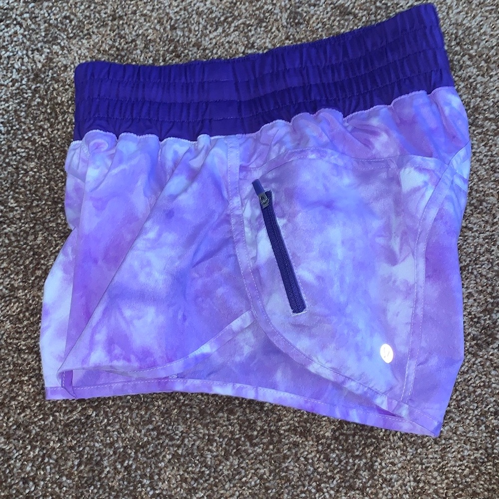 Purple Tiedye Lululemon athletic shorts size 4 or women’s small